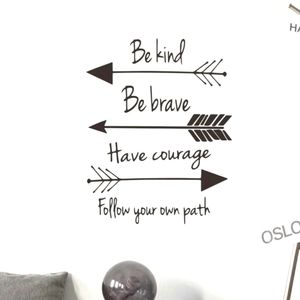 Be kind Be Brave Arrow  Boho Wall